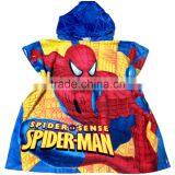 Reactive Printed Cotton Children Hooded Beach Towel Poncho thumbnail-6