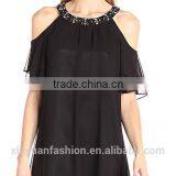 Top Quality Fashionable Beaded Cold Shoulder Dress for Bridesmaid Dress thumbnail-2