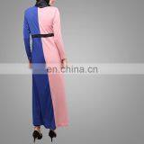 Malaysia Asymmetric Baju Kurung Ruffle Round Neckline Top Dress Two Pieces Clothes thumbnail-3
