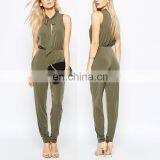 Wholesale 2016 Long Pants Designer Jumpsuits for Ladies One Piece Jumpsuit with Scarf Tie