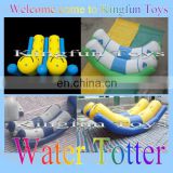 Double tubes water totter/water seesaw