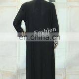 Exquiaite Leopard Print Dubai Black Abaya Fancy Dress Moroccan Style Abaya thumbnail-6