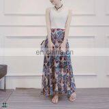 T-SK006 Traditional Bohemia Women Chiffon Maxi Skirt thumbnail-1