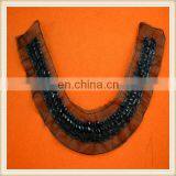 Custom Fashion Black Beaded Trim With Mesh thumbnail-3