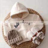 Autumn / Winter 2020 Children Hooded Pullover Letter Print Casual Boys Girls Hoodies Fleece 1-7Years Kids Clothes Outfits thumbnail-4