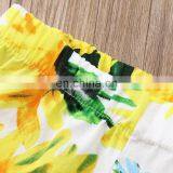 2019 Newest Arrival Kids Sunflower Printing Bell Bottom Pants Baby Floral Trousers Wholesale thumbnail-4