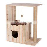 Natural Wooden, Cat Toy,wooden Cat House With BSCI,sedex thumbnail-1