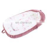 100% Cotton Newborn Portable Crib Baby Nest Sleeping Bassinet for Bed Portable Baby Lounger thumbnail-2