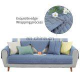 Wholesale Custom 100% Cotton Simple Style Fabrics Striped Non-slip Sofa Cover thumbnail-6