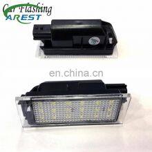 Carest 2Pcs Car LED Number License Plate Light SMD3528 For Renault Clio Laguna 2 Megane 3 Twingo Master Vel Satis