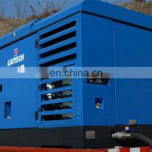 Liutech Large Air 1000cfm High Pressure Diesel Portable Screw Air Compressor For Drilling Machine