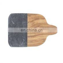 Мраморная и деревянная разделочная доска