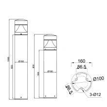 Outside Bollard Lights DLW-LED-050 thumbnail-4
