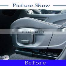 2Pcs Carbon Fiber Style Seat Adjustment Frame Decoration Cover Trim For Jaguar XF XE F-Pace X761 Car Accessories thumbnail-3