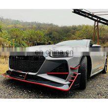 ABS PP Material of Car Bumper Assembly Grille Front Lip for Audi A7 C8 2019 2020 Upgrade to Rs7 Model thumbnail-4