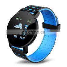 119 Plus Smart Watch Men Women Blood Pressure Waterproof Sport Round Fitness Tracker 119 Plus Smartwatch