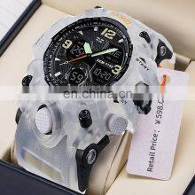 New Arrival SKMEI 1155B  White Color Men Chronograph Sport Digital and Analogue Sport Wristwatches Custom Your Own Logo