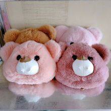 014Winter New Plush Bear Soft and Cute Rabbit Hair Crossbody Bag Women's Fashion Plush Artificial Fur Shoulder Bag thumbnail-5