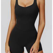 Wholesale Activewear Quick Drying Yoga Fitness Wear Set Workout Sport One Piece Yoga Jumpsuit for Women thumbnail-1