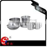 Wholsale Stainless Steel 8pcs Picnic Cookware ,camping Cookware Set thumbnail-1
