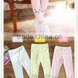 hot sale children girls leggings,lace cat designs,comfortable