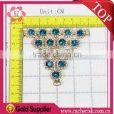 Fashion T Shape Rhinestone Shoe Ornaments with blue eyes