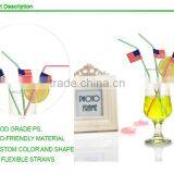 USA Flag Plastic Cocktail Decorative Drinking Straw thumbnail-3