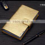 Fashion Golden Cover Leather Name Card Holder Long Style for Women thumbnail-2