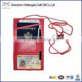 High Quality Fashion Red Travel Passport Holder Wallet With Pen Holder thumbnail-1