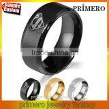 Superman Titanium Stainless Steel Men Ring Superman Logo Finger Rings 3 Colors Fashion Designs thumbnail-1