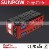 Sunpow New Multi Funcation 12v Car Jump Starter 12000mAh Power Bank Station Car Booster Pocket Power Battery thumbnail-1