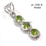 925 sterling silver pendant peridot jewelry green stone pendant gemstone antique sterling silver 925 jewelry