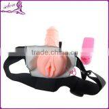 Strap On Vibrating Dildo Masturbator Pussy Sex Toys