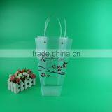 Cheap pp Plastic Bag Flower Vase, Clear Flower Packaging Bag, Handle Plastic Flower Bag for Flowers thumbnail-3