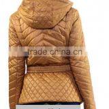 Young Women Winter Quilting Jacket With Belt thumbnail-2