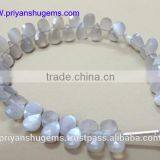 Gray Moonstone Faceted Pear Shape Gemstones