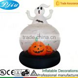 DJ-529 large halloween inflatable decorative ceramic clay ghost pumpkin outdoor garden balls decoration