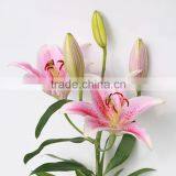 Wholesale high quality artificial lily real touch rubberized artificial lily