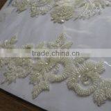 ivory flower guipure lace fabric Voile Fabric Type and Lace Product Type hight quanlity guipure lace