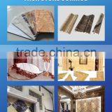 CHINA SUPPLIER BUILDING MATERIAL PVC INTERIOR HOME DECORATION WATERPROOF PANEL, PU Moulding