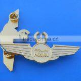 Saudi Arabia gold tone nasjet pilot airline wing badge