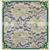 New style gold wire nylon embroidery lace fabric