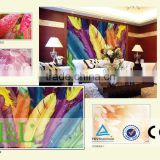 Colorful feather wall art wall mural custom