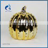 Golden Artificial Halloween Crafts Ceramic Pumpkin for Sale
