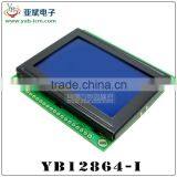 128X64 LCD Module With KS0108 Controller Blue/ Yellow-green Screen,12864 Graphic Lcd Module for LED Backlight thumbnail-2