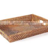 High quality rattan and bamboo serving tray