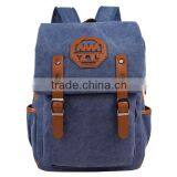Men Hasp Big Capacity Teenage School Bags Boy Canvas Travel Backpack Bag Supplier's Choice