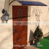 European New Model Aluminum Metal Polycarbonate/PC Front Door Canopy Roof Cover With Hollow Board Brown Color