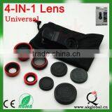 New Product Mobile Phone Camera Lens 4 in 1 Universal Fish Eye Lens+Macro+Wide Angle+Telephoto Lens thumbnail-2