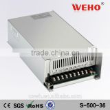 CE approved 500w adapter S-500-36 dc regulated power supply 36v                        
                                                Quality Choice